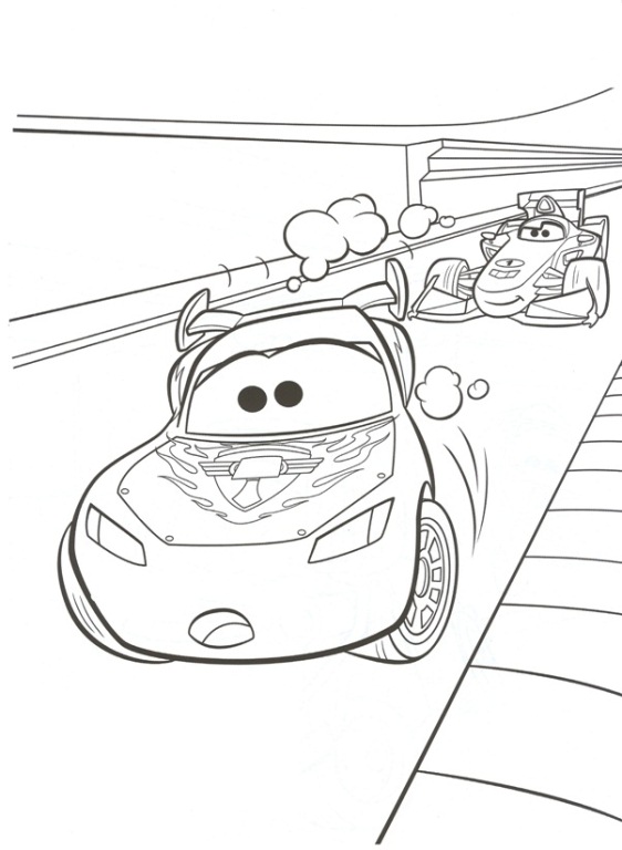 Plansa de colorat cu Cars2 10 2